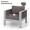 Aluminum Patio Armchair with Thick Cushions for Comfort - 31"L x 27.5"W x 24.5"H